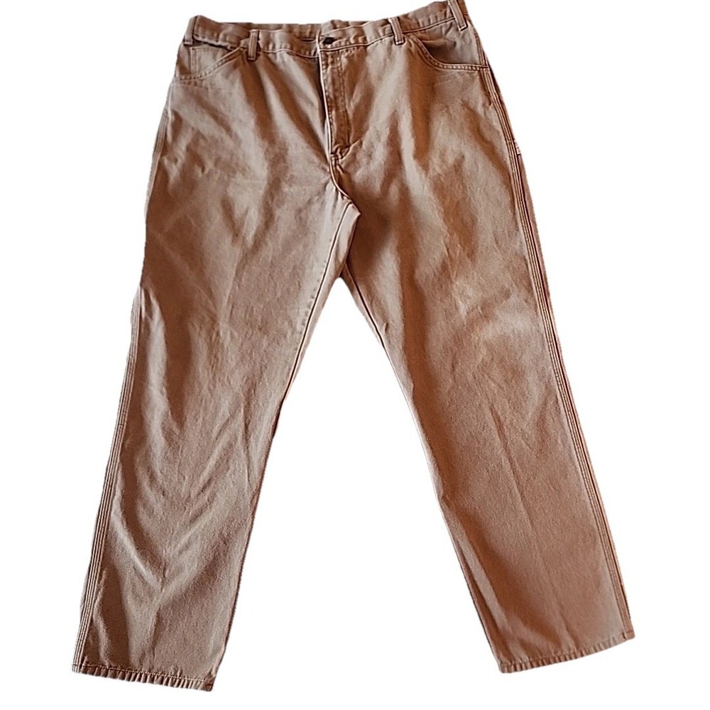 VTG Dickies Canvas Pants Size 40 Brown Carpenter Wide Leg Faded Baggy Y2K Grunge